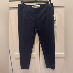 Elegant Navy Cropped Pants